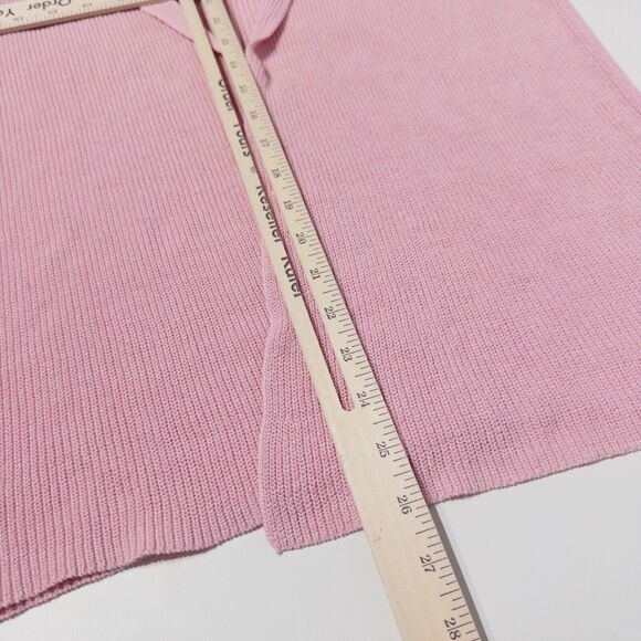 Eileen Fisher Cardigan Women M Pink Cotton Silk Italian Yarn Open Front Sweater - Picture 10 of 10